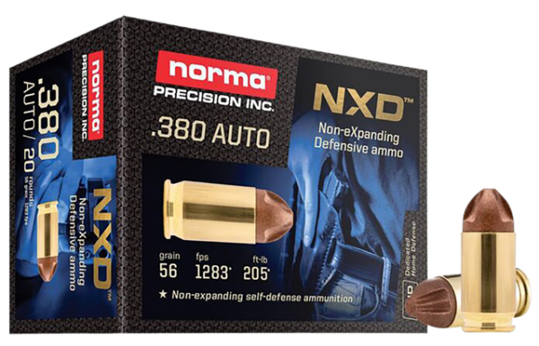 Norma Home Defense MHP Ammunition 380 ACP 85 Grain Solid Hollow Point Lead Free Box of 20 - Image 2