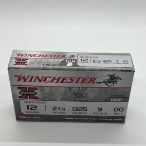 Winchester Super-X Ammunition 12 Gauge 2-3/4″ Buffered 00 Buckshot 9 Pellets. 5 round box 12 Gauge cdvs.us