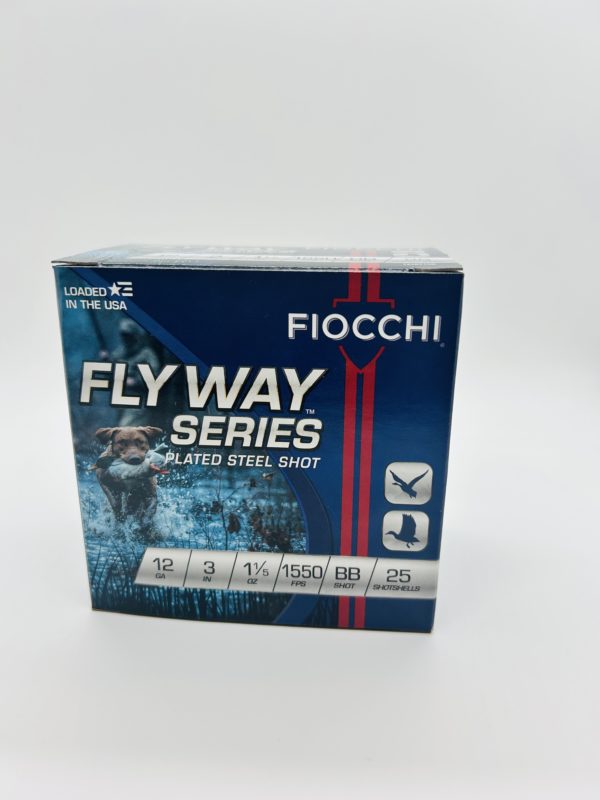 Fiocchi 123ST15B Flyway Waterfowl 12 Gauge 3″ 1-1/5oz BB 1550 fps. 25 RD. box 12 Gauge www.cdvs.us