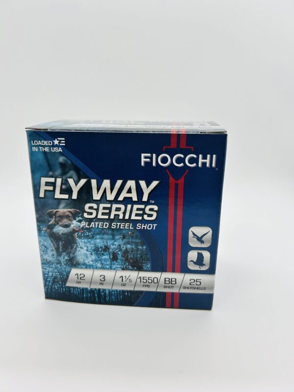 Fiocchi 123ST15B Flyway Waterfowl 12 Gauge 3" 1-1/5oz BB 1550 fps. 25 RD. box