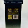 350RD AMMO CAN OF AMMO INC MIL/LE TRAINING AMMO 9MM 124GR FMJ 9MM www.cdvs.us