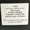 9mm Luger pull down powder out of 115 GR TMJ . 7 LBS 9MM www.cdvs.us