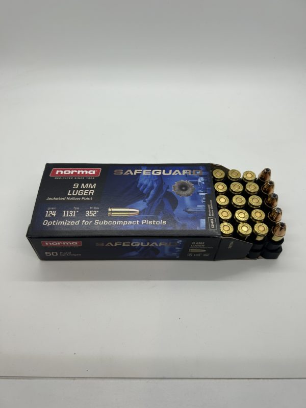 9mm Luger Safeguard JHP 124 gr 50 QTY 9MM www.cdvs.us