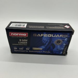 9mm Luger Safeguard JHP 124 gr 50 QTY 9MM www.cdvs.us