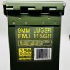 350RD AMMO CAN OF AMMO INC MIL/LE TRAINING AMMO 9MM 115GR FMJ 9MM www.cdvs.us