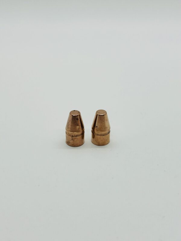 .355 135 Grain Full Metal Jacket Truncated Cone Flat Point with Cannelure Pull Down projectiles. 500 pack