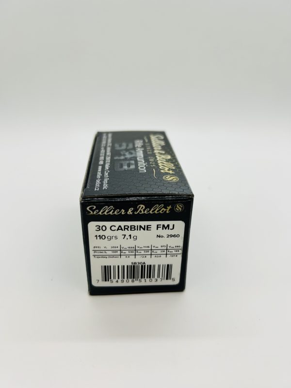 Sellier & Bellot 30 Carbine FMJ 110 Grains. 50 Round Box 30 Carbine www.cdvs.us