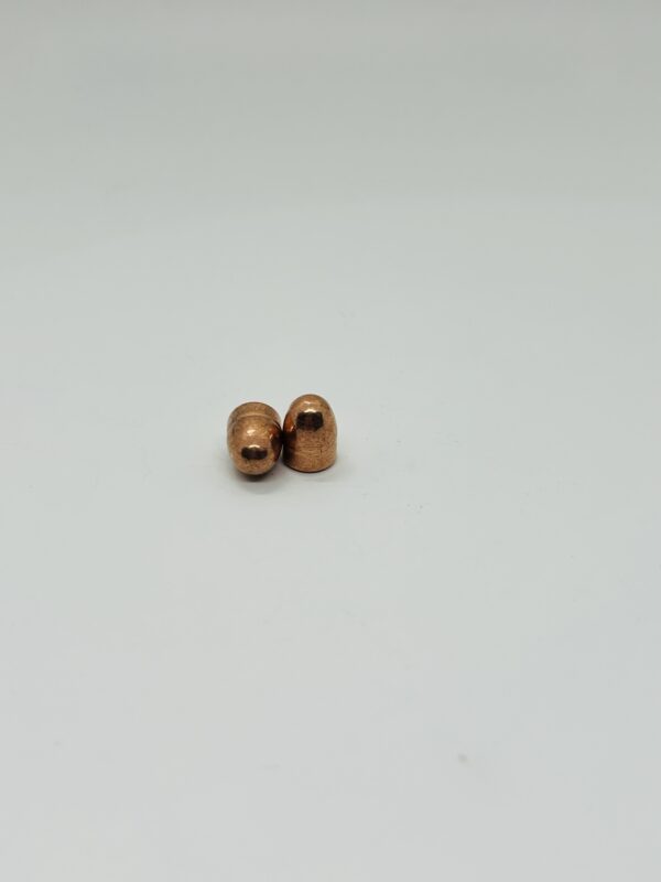 0.355 Diameter 100 GRAIN Round Nose Plated PULL DOWN BULLETS. 500 pack.