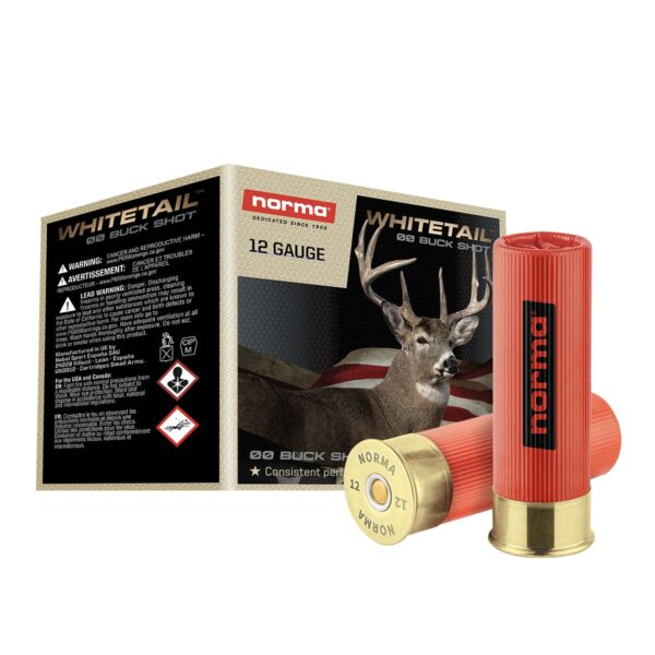 WHITETAIL SHOT 12ga 2 3/4″ 00 Buck 9 Pellet 25 QTY