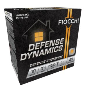 Fiocchi Defense Dynamics 12 Gauge 2-3/4" #1 Buckshot 9 Pellet