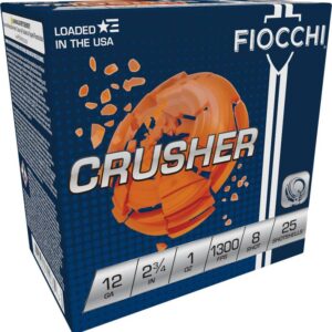 Fiocchi Premium Target Crusher 12 Gauge 2-3/4" #8 Lead Shot 1 oz 1300 FPS – 25 Rounds