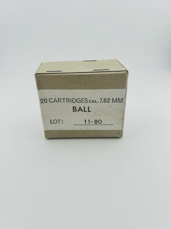 308 Ball Ammo Pre 1986 Israeli. 20 Round Box.