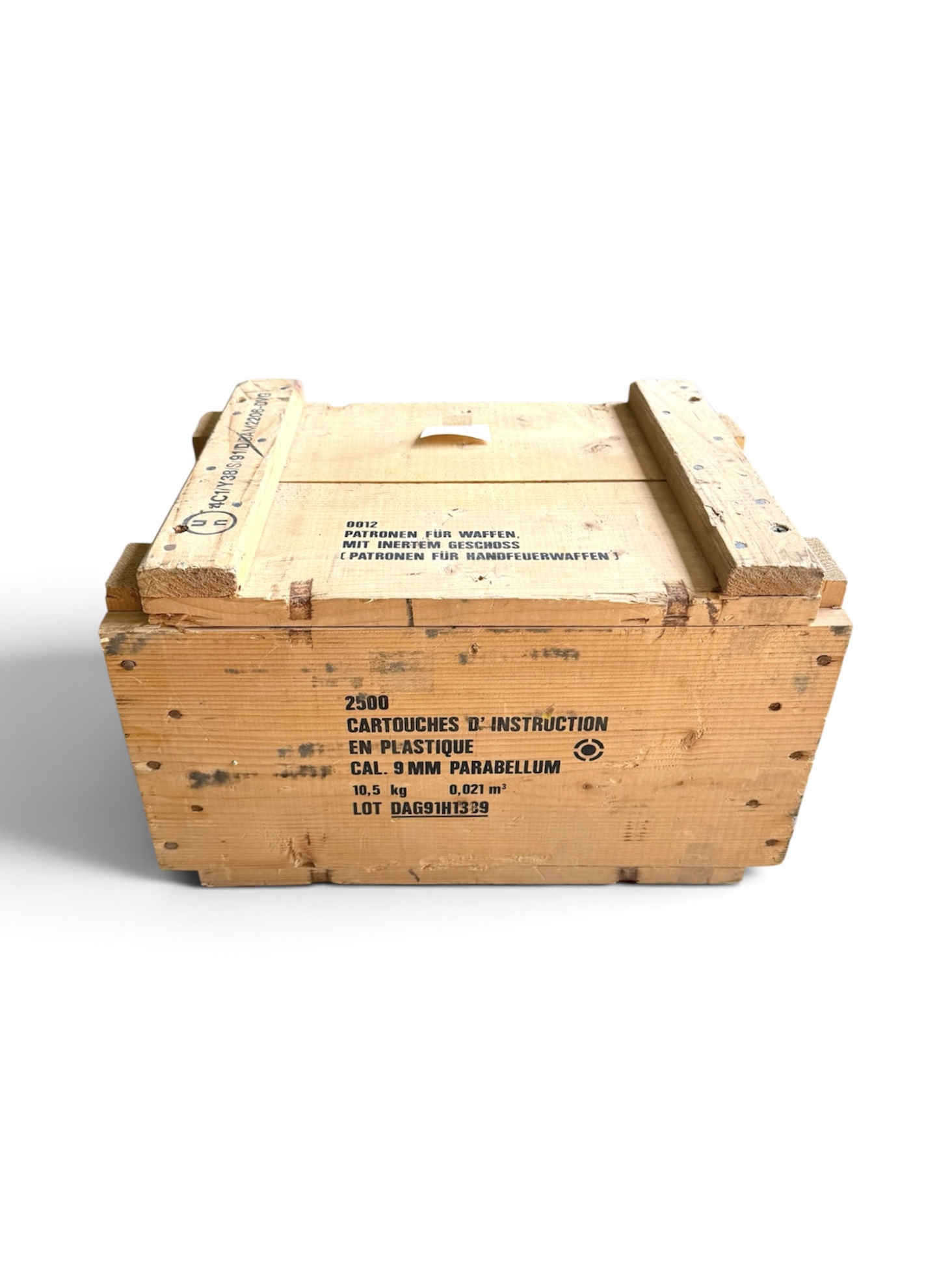 Original Crate 9mm Luger 9x19mm Training Ammunition – 2,500 Rounds