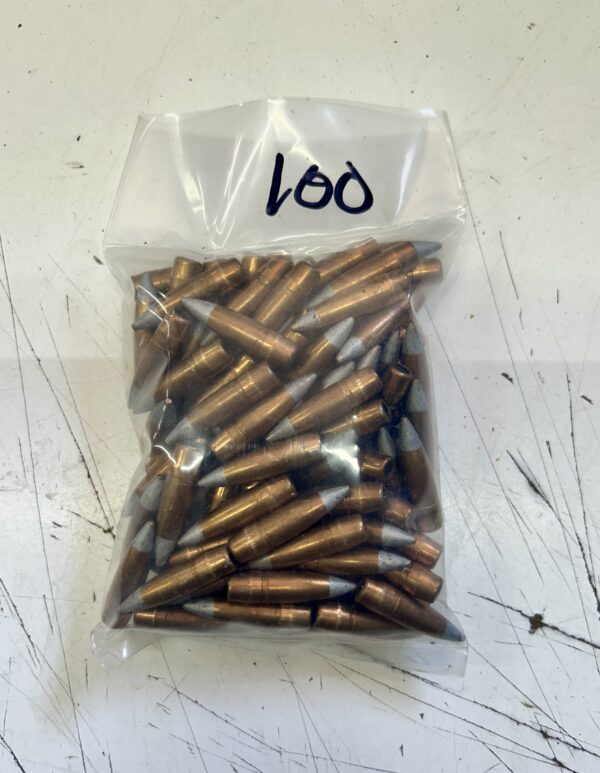 7.62X54R Russian Silver Tip 148 Grain Ball Projectiles. 100 Round Bag.
