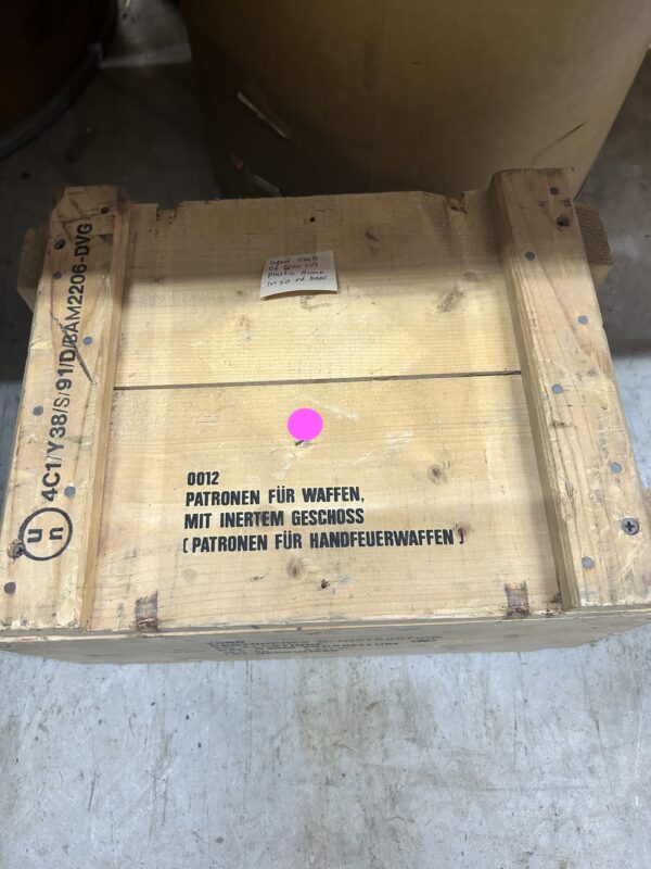 Original Crate of 9x19mm training ammunition. 2500 rounds - Image 2