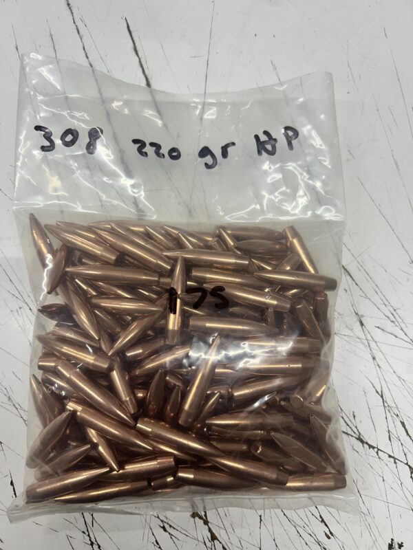 .308 220 Grain HP Pull Down Projectiles. 175 Pack