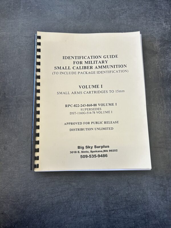 Identification Guide for Small Arms Cartridges to 15mm.