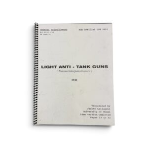 1941 Technical Manual for Light Anti-Tank Guns – 14mm Version Omitted
