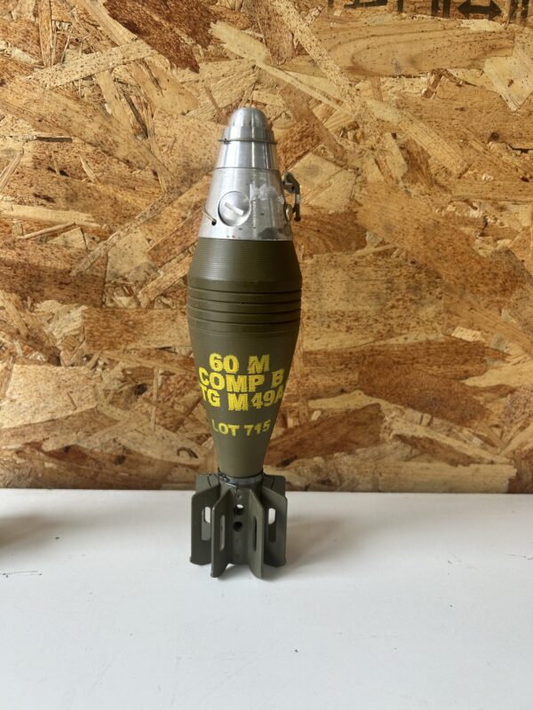60mm Mortar with Tail Fin.