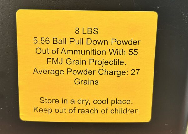 5.56 Pull Down Powder out of Ammunition with 55 Grain FMJ Projectiles. 8 LBS