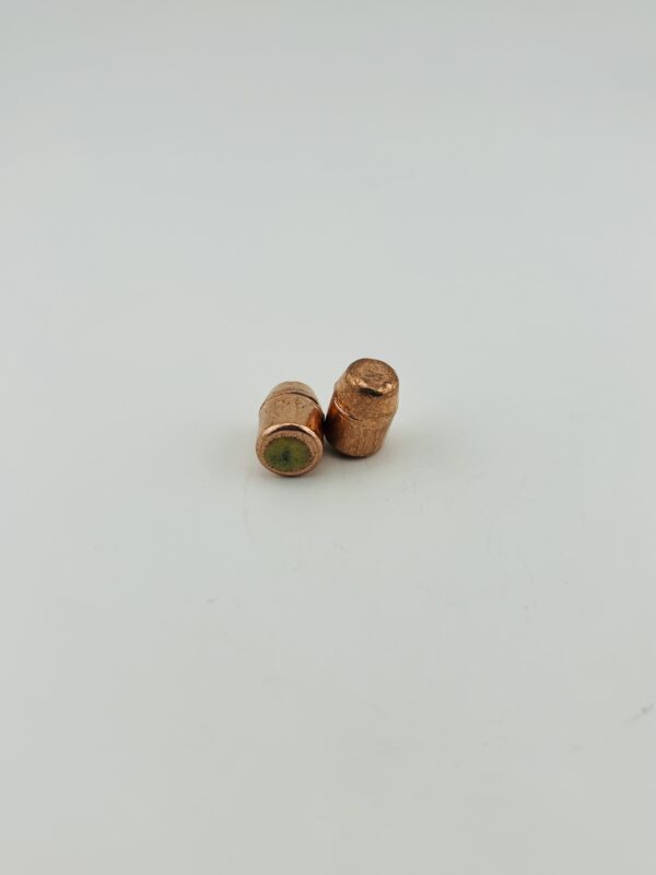 .450 to .452 Dia. 250 Grain TMJ (Plated) Green Streak Pulled Bullets – 500 round bag. Has Pull Marks