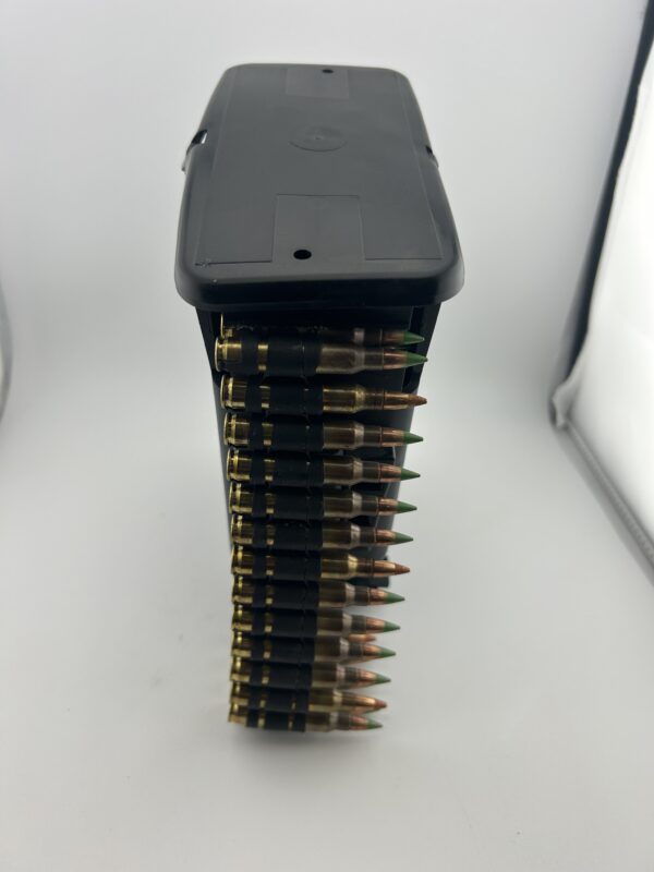 M855 and M856 Tracer ammo linked 4 to 1 in a M249  200 round SAW Box.