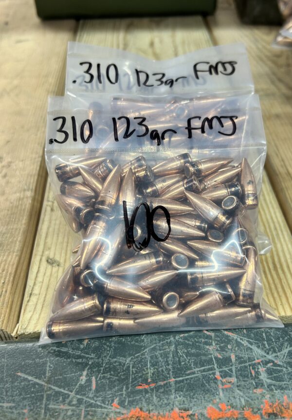 7.62x39mm 123 Grain FMJ (with Sealer) Pull Down Projectiles. 100 Pack