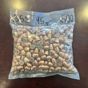 0.355 DIA. 95 grain RN FMJ pulled bullets. 500 pack