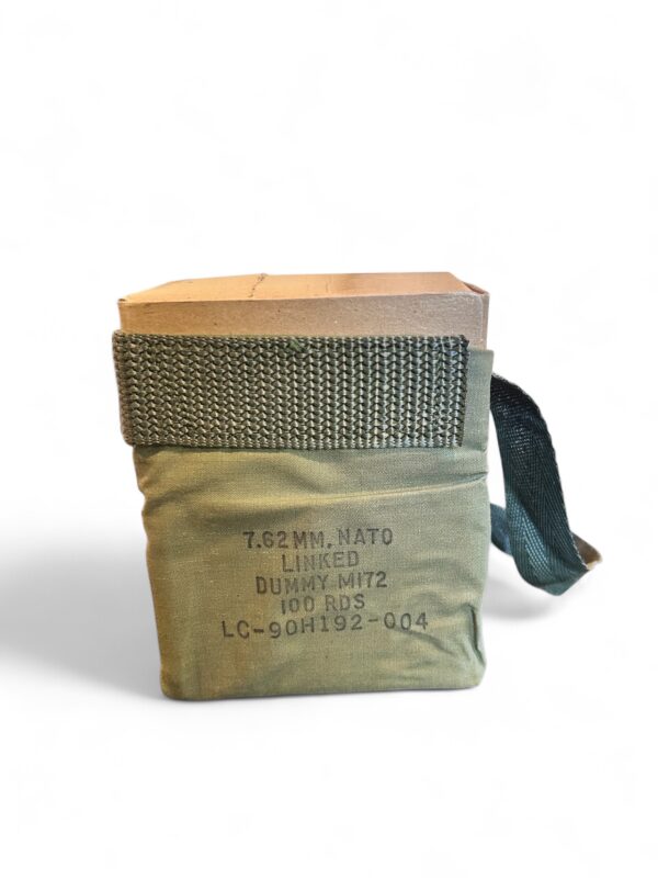 7.62mm M172 Inert Dummy Cartridges, Linked M13, In Bandoleers Cartons. 200 Round Original Can. - Image 3