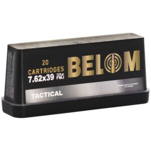 Belom Tactical 7.62x39mm Ammo 123 Grain Full Metal Jacket. 20 RDS.