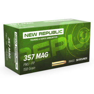 New Republic Training and Range 357 Magnum Ammo 158 Grain Full Metal Jacket Flat Point