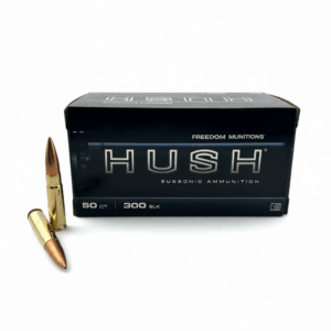 Freedom Munitions HUSH Subsonic 300 Blackout Ammo- 220 Gr Hollow Point Boat Tail (HPBT), 50 rounds, New