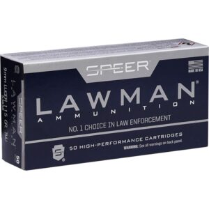 Speer Lawman 9mm Ammo 115 Grain Total Metal Jacket.