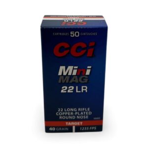 CCI Mini-Mag 22 Long Rifle Ammo 40 Grain Copper Plated Round Nose. 500 Rounds