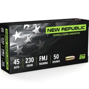 New Republic Training and Range 45 ACP Auto Ammo 230 Grain Full Metal Jacket.