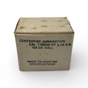 7.62x39 126 Grain HP Hunting ammo. 20 round box