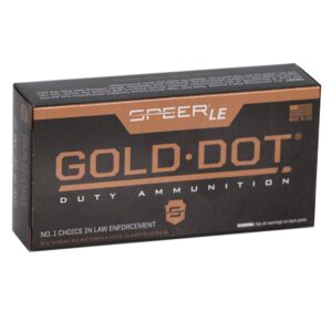 Speer Gold Dot LE Duty 40 S&W Ammo 180 Grain Jacketed Hollow Point. 50 Rounds