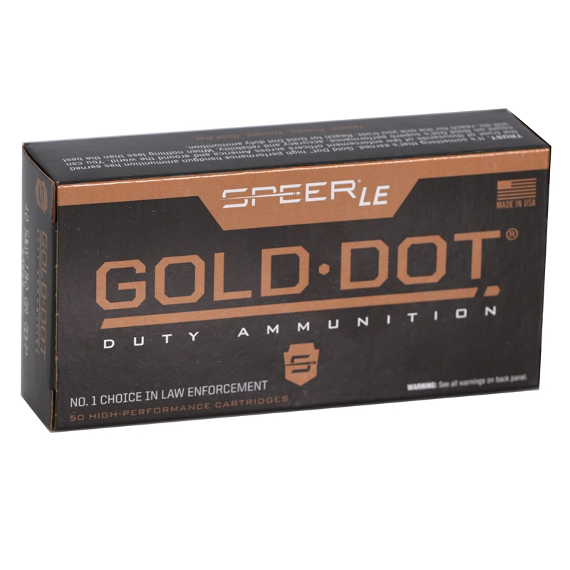 Speer Gold Dot LE Duty 40 S&W Ammo 180 Grain Jacketed Hollow Point. 50 Rounds