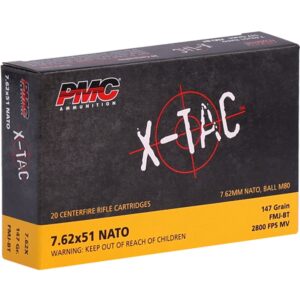 PMC X-Tac 7.62x51 NATO Ammo 147 Grain Full Metal Jacket Boat Tail.
