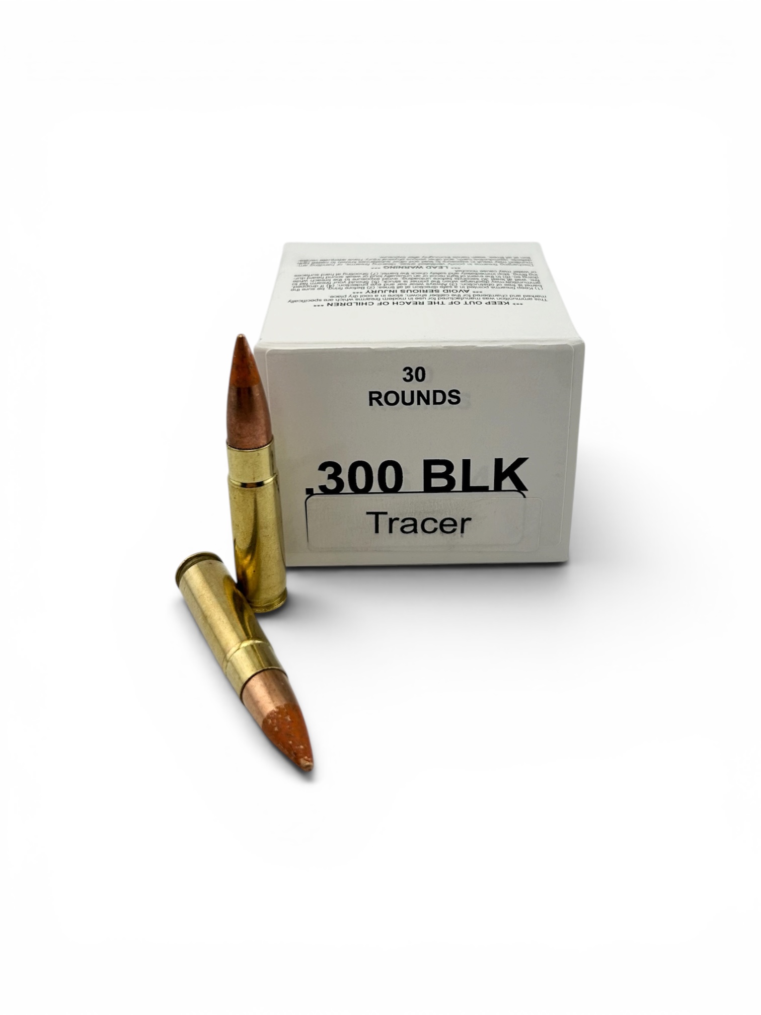 .300 Blackout Tracer Ammo Loaded with M62 Tracer Projectiles – 30 Rounds (7.62x35mm)