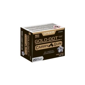 Speer Gold Dot G2 Carry Gun 9mm Ammo 135 Grain Jacketed Hollow Point. 20 Rounds