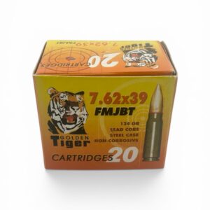 Golden Tiger 7.62x39 124 Grain FMJBT Ammo.  20 rounds