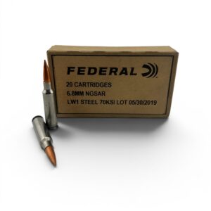 Federal 6.8MM NGSAR ammunition. 20 round box.