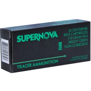 Supernova Green Tracer 7.62X39 Ammo 110 Grain Full Metal Jacket.