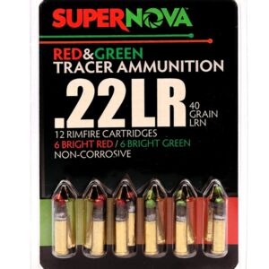 Supernova Red & Green Tracer 22LR Ammo 40 Grain Lead Round Nose.
