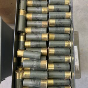 FIOCCHI 12 GAUGE, LOOSE IN 50 CALIBER CAN. BLEMS. 250 ROUNDS