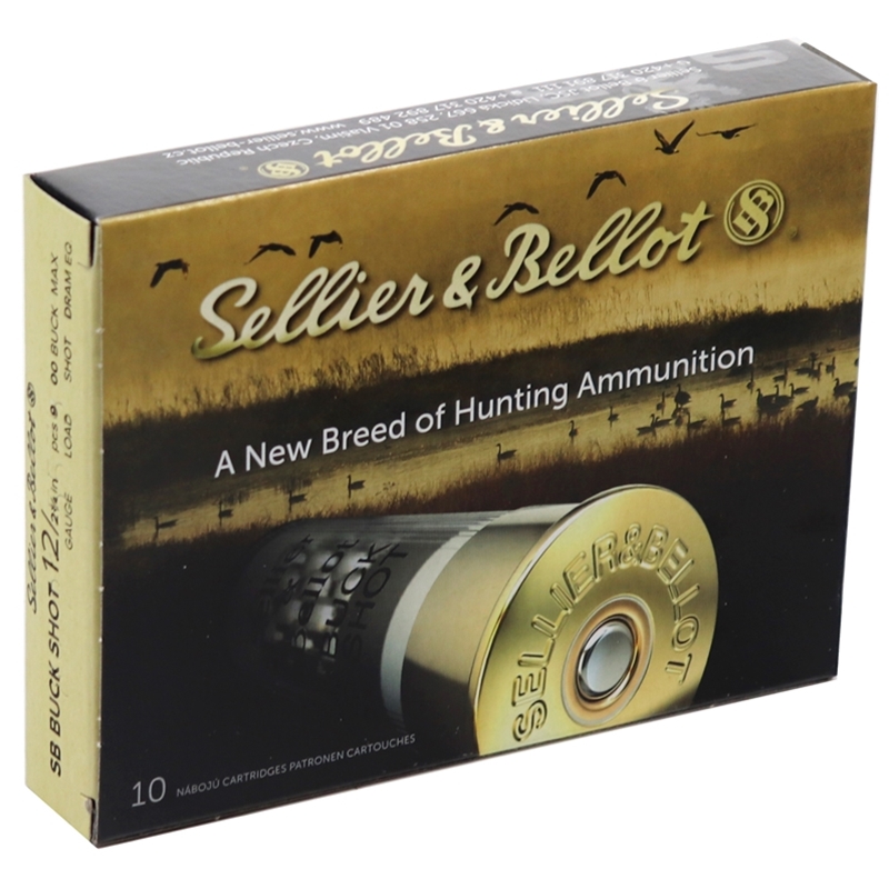 Sellier & Bellot 12 Gauge Ammo 2-3/4" 00 Buckshot 9 Pellets