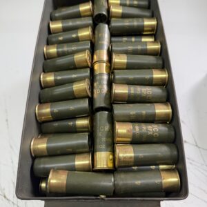 FIOCCHI 12 GAUGE, LOOSE IN 50 CALIBER CAN. BLEMS. 250 ROUNDS