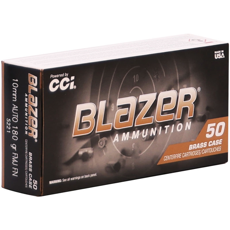 CCI Blazer Brass 10mm AUTO Ammo 180 Grain Full Metal Jacket