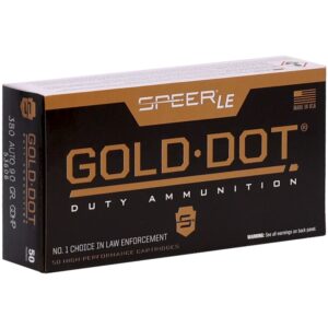 Speer Gold Dot LE Duty 380 ACP Auto Ammo 90 Grain Jacketed Hollow Point